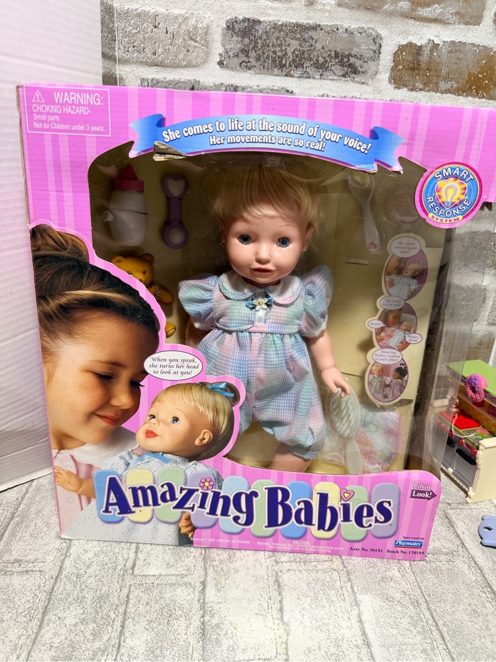 NIB 2000 Playmates Amazing Babies Interactive Doll Access Smart Response System